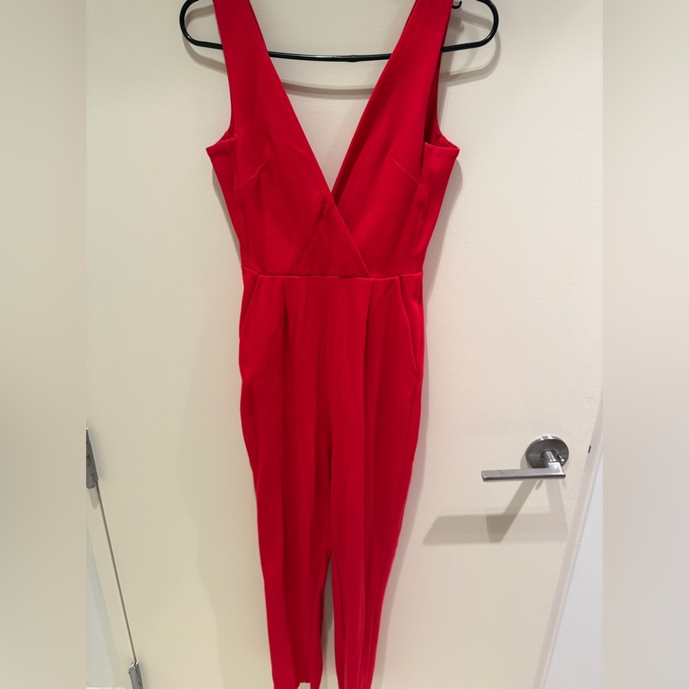 French Connection Red Jumpsuit Size 2 Worn ONCE